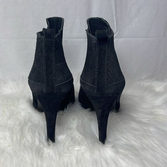 Pedro Garcia Black Suede Stiletto Heel Booties Sz 38.5/ US 6.5-7 - Picture 3 of 7